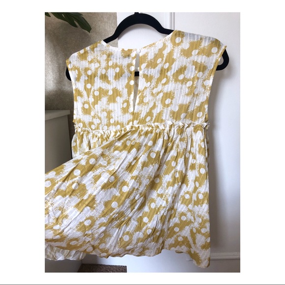 NWT- INA Poka Dot Ruffle Peplum Blouse - Picture 4 of 7